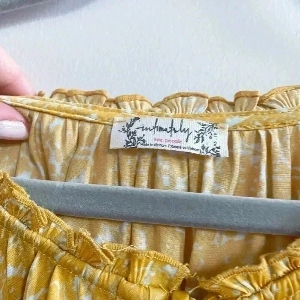 Free‎ People yellow floral bodysuit XS
